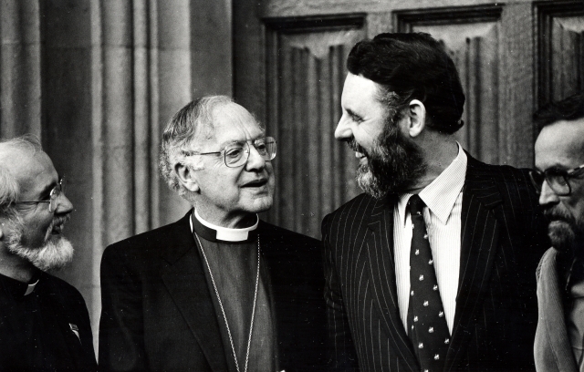 Runcie, Dr Robert; Archbishop of Canterbury and Terry Waite, special envoy, London 11-86_01